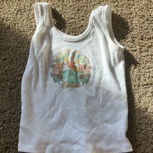 Waikiki Beach Hawaii Kids Tank Top - White